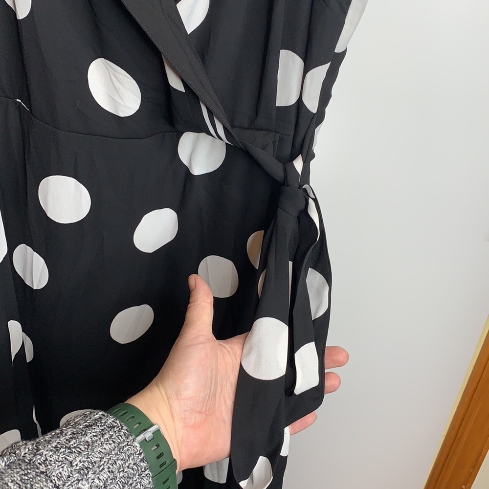 Inc Polka Dot Dress faux wrap 24W PLUS SIZE - Picture 4 of 8